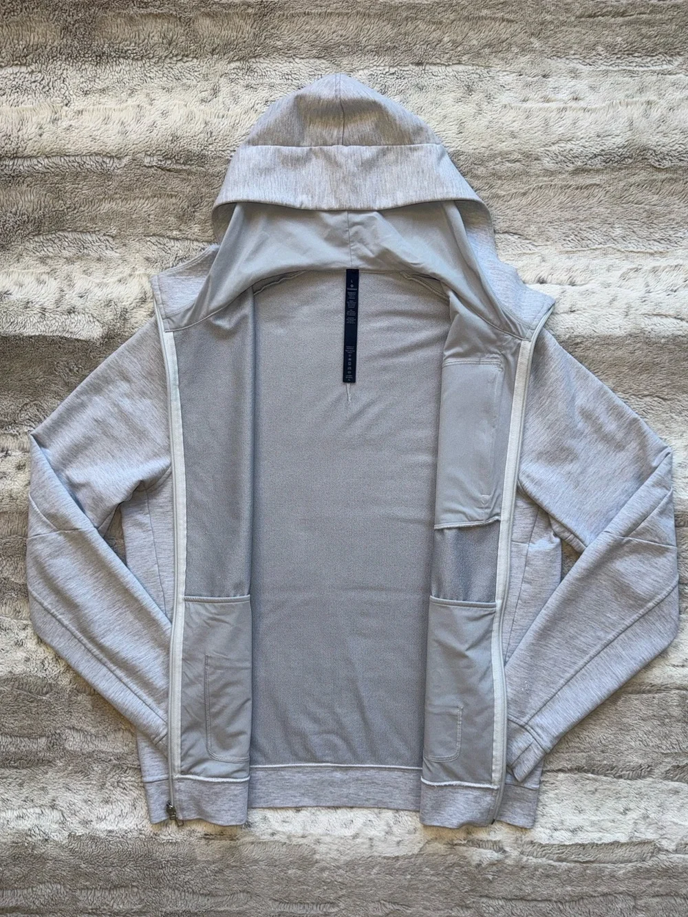 Lululemon Men’s City Sweat Zip Hoodie In Heathered Ultra Light Grey Size L
